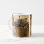 サク素朴ティ地中海の植物ポットマグ コーヒーマグカップ (正面左)