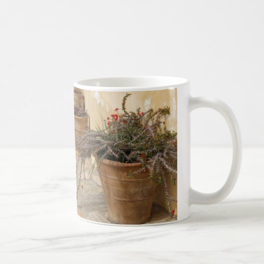 サク素朴ティ地中海の植物ポットマグ コーヒーマグカップ (右)