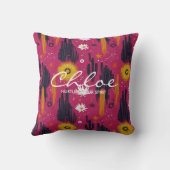 サク鮮やかスと日が差すことウェルネスパーソナライズされた クッション (裏面)