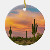 サグアロの砂漠の生命 セラミックオーナメント (正面)
