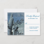 サグアロカクタスパームツリーアリゾナ結婚式出欠カード 出欠カード (正面)