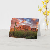 サグアロカクタス迷信マウンテンサンセットクラウド カード (黄色い花)