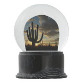 サグアロサンセットIIアリゾナ砂漠風景 スノーグローブ (裏面)