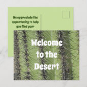 サグアロ カクタス 砂漠の写真 不動産 感謝 ポストカード (正面/裏面)