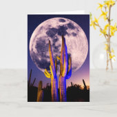 サグアロ·サクタスの満月 カード (黄色い花)