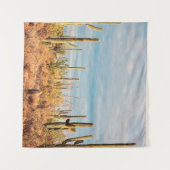 サグアロ・サボテンを伴う砂漠 タペストリー (正面(横))