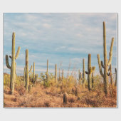 サグアーロのサボテンと砂漠 ラッピングペーパー (フラット)