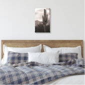 サグアーロカクタスソノランデザートB&Wフォトアートプリント キャンバスプリント (インサイチュ (寝室))