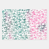 サグアーロカクタス砂漠の水の色自然植物学 ラッピングペーパーシート (正面)