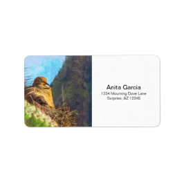 サグアーロカボスネストと喪に服すベビーハトの女性 ラベル