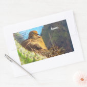 サグアーロカボスネストと喪に服すベビーハトの女性 長方形シール (封筒)