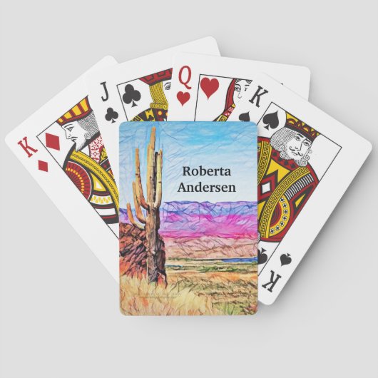 サグアーロサボサボサボサボサボサボサパープルマウンテンズブルーレイクアリゾナ トランプ (裏面)