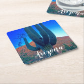 サグアーロサボスアリゾナ スクエアペーパーコースター (アングル)