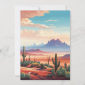 サグアーロサボス砂漠の風景結婚ズ 招待状 (裏面)