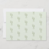 サグアーロサボテン手描き緑の赤ちゃんシャワー 招待状 (裏面)