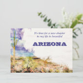 サグアーロサボテン水彩紫青移動 案内状 (スタンド正面)