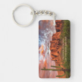 サグアーロサボテン迷信マウンテンサンセットクラウド キーホルダー (正面)