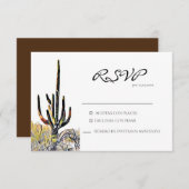 サグアーロスペインのサボテン応答カード 出欠カード (正面/裏面)