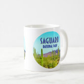 サグアーロナショナルパークアリゾナサボスヴィンテージ コーヒーマグカップ (正面右)
