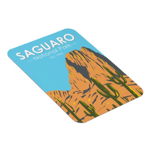 サグアーロナショナルパークアリゾナビーハイブピークヴィンテージ マグネット (右側)