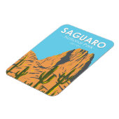 サグアーロナショナルパークアリゾナビーハイブピークヴィンテージ マグネット (左側)