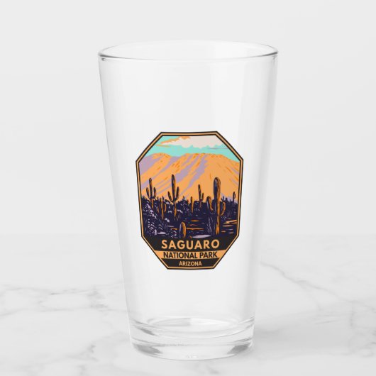 サグアーロナショナルパークアリゾナワソンピークヴィンテージ タンブラーグラス (正面)