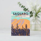 サグアーロナショナルパークアリゾナワソンピークヴィンテージ ポストカード (スタンド正面)