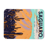 サグアーロナショナルパークアリゾナワソンピークヴィンテージ マグネット (横)