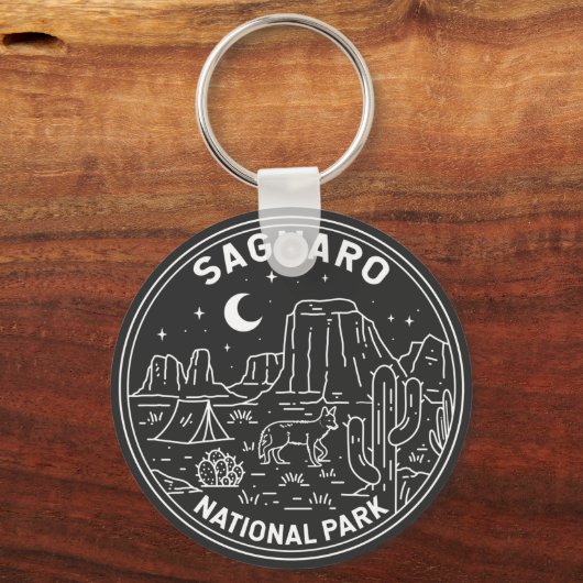 サグアーロナショナルパークアリゾナヴィンテージモノリン キーホルダー (正面)
