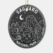 サグアーロナショナルパークアリゾナヴィンテージモノリン セラミックオーナメント (左)