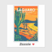 サグアーロナショナルパークアリゾナヴィンテージ シール (シート)