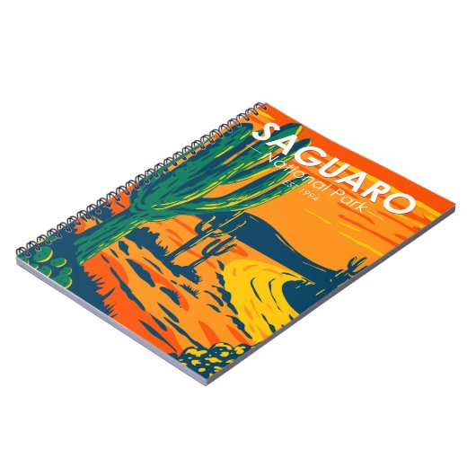 サグアーロナショナルパークアリゾナヴィンテージ ノートブック (左側)