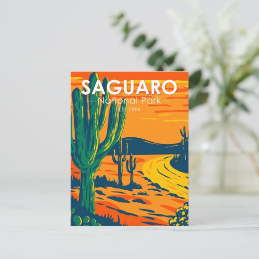 サグアーロナショナルパークアリゾナヴィンテージ ポストカード (スタンド正面)