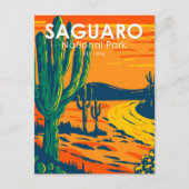 サグアーロナショナルパークアリゾナヴィンテージ ポストカード (正面)
