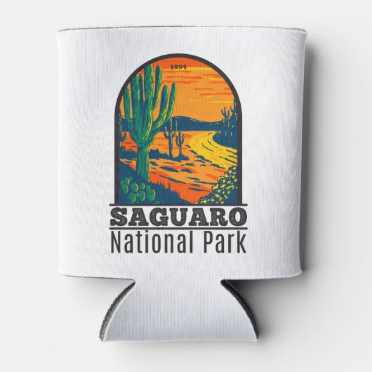 サグアーロナショナルパークアリゾナヴィンテージ 缶クーラー (正面)