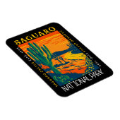 サグアーロナショナルパークアリゾナ動揺してヴィンテージ マグネット (右側)