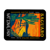 サグアーロナショナルパークアリゾナ動揺してヴィンテージ マグネット (横)