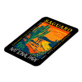 サグアーロナショナルパークアリゾナ動揺してヴィンテージ マグネット (左側)