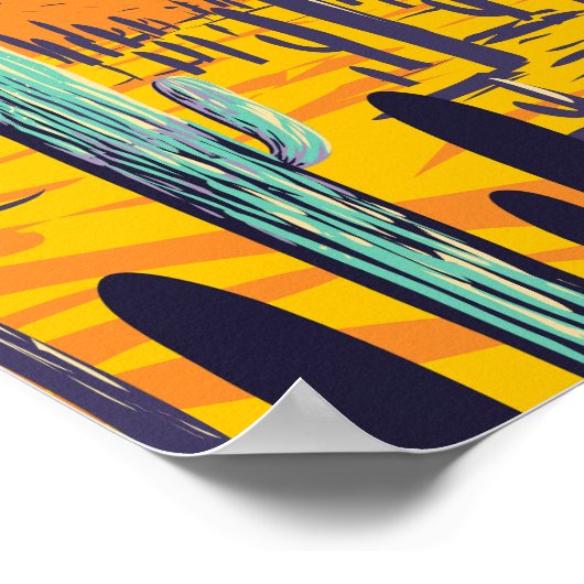 サグアーロナショナルパークカクティイン春ヴィンテージ ポスター (角)