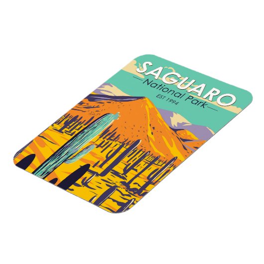 サグアーロナショナルパークカクティイン春ヴィンテージ マグネット (左側)