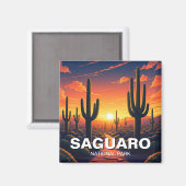 サグアーロナショナルパークカクティサボテン マグネット (正面/裏面)