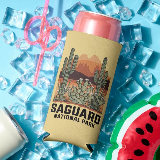 サグアーロナショナルパークサボテン スリム缶クーラー (インサイチュ 夏)