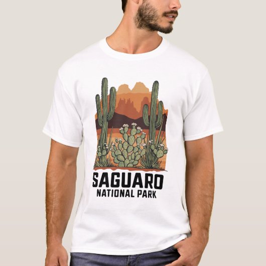 サグアーロナショナルパークサボテン Tシャツ (正面)