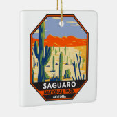 サグアーロ国立公園アリゾナジャイアントサボテンヴィンテージ セラミックオーナメント (右)