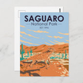 サグアーロ国立公園ホーネドリザードヴィンテージ ポストカード (正面/裏面)