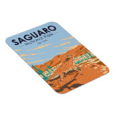 サグアーロ国立公園ホーネドリザードヴィンテージ マグネット (右側)