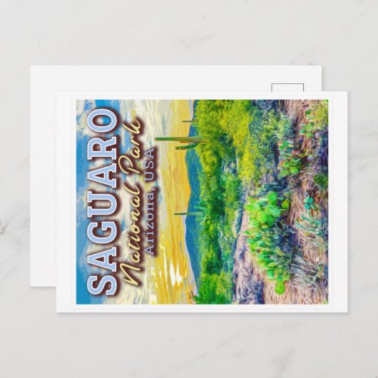 サグアーロ国立公園 – アリゾナ統一された州 ポストカード (正面/裏面)