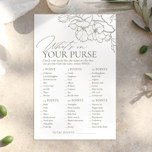 サググリーンのパーティー What's in your purse(財布の中身は何?) 結婚前のお茶