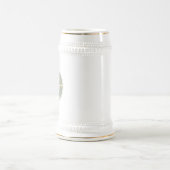 サググリーンの仲人用ビアスタイン（金ハート付き） ビールジョッキ (中央)