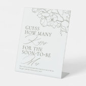 サググリーンの花柄キス当てゲーム 台座サイン (正面)